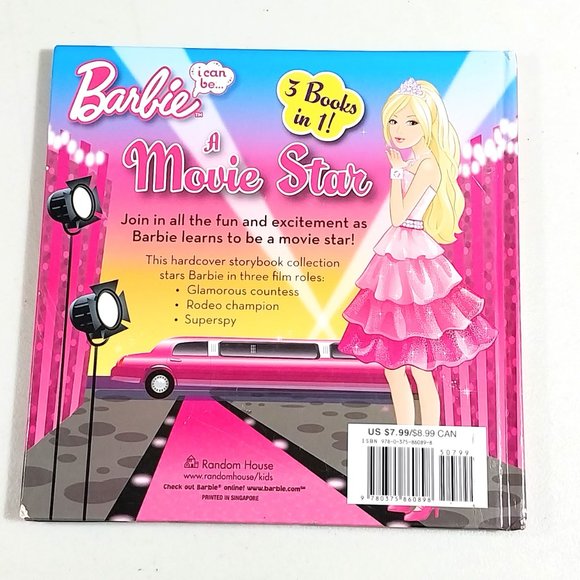 Barbie "I Can Be a Movie Star by Random House 2010 Hardcover Book #1295 - Picture 2 of 5